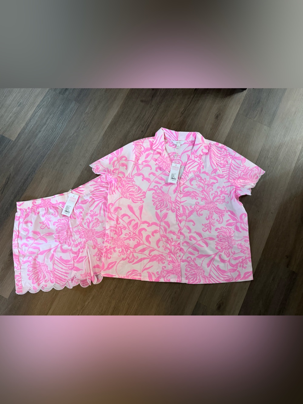 Lilly Pulitzer NWT Marlita PJ Top and Biscayne PJ Shorts XL